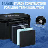 Poafamx Cold Plunge Pool, 155 Gallon Inflatable Ice Bath for Athletes, Portable Cold Bath, XXL, Large Capacity with Insulated Cover for Outdoor and Indoor Cold Water Therapy Recovery